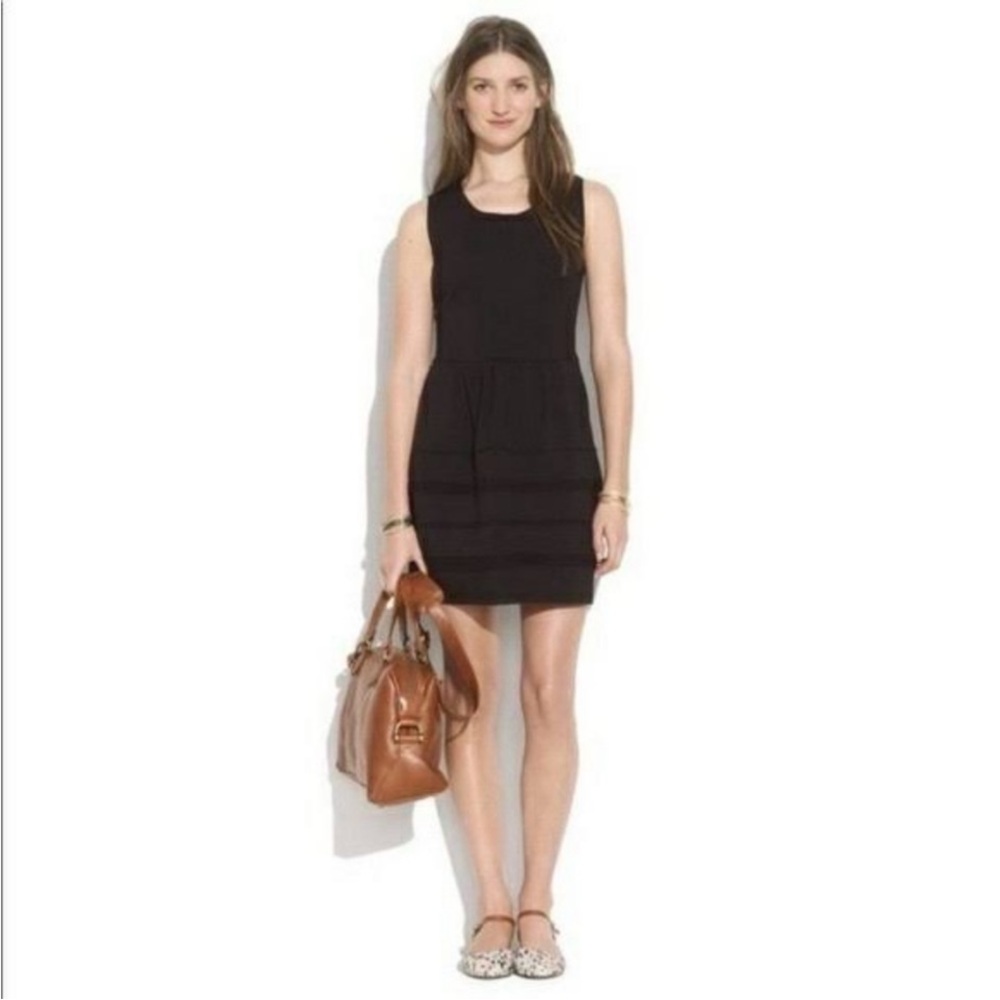 Madewell Black Silhouette Ponte Dress